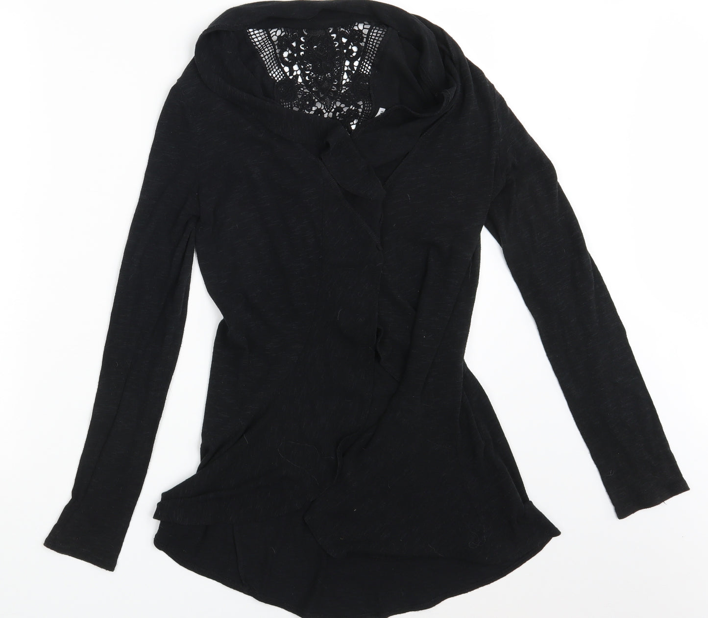 Eyeshadow Womens Black Floral  Cardigan Jumper Size M