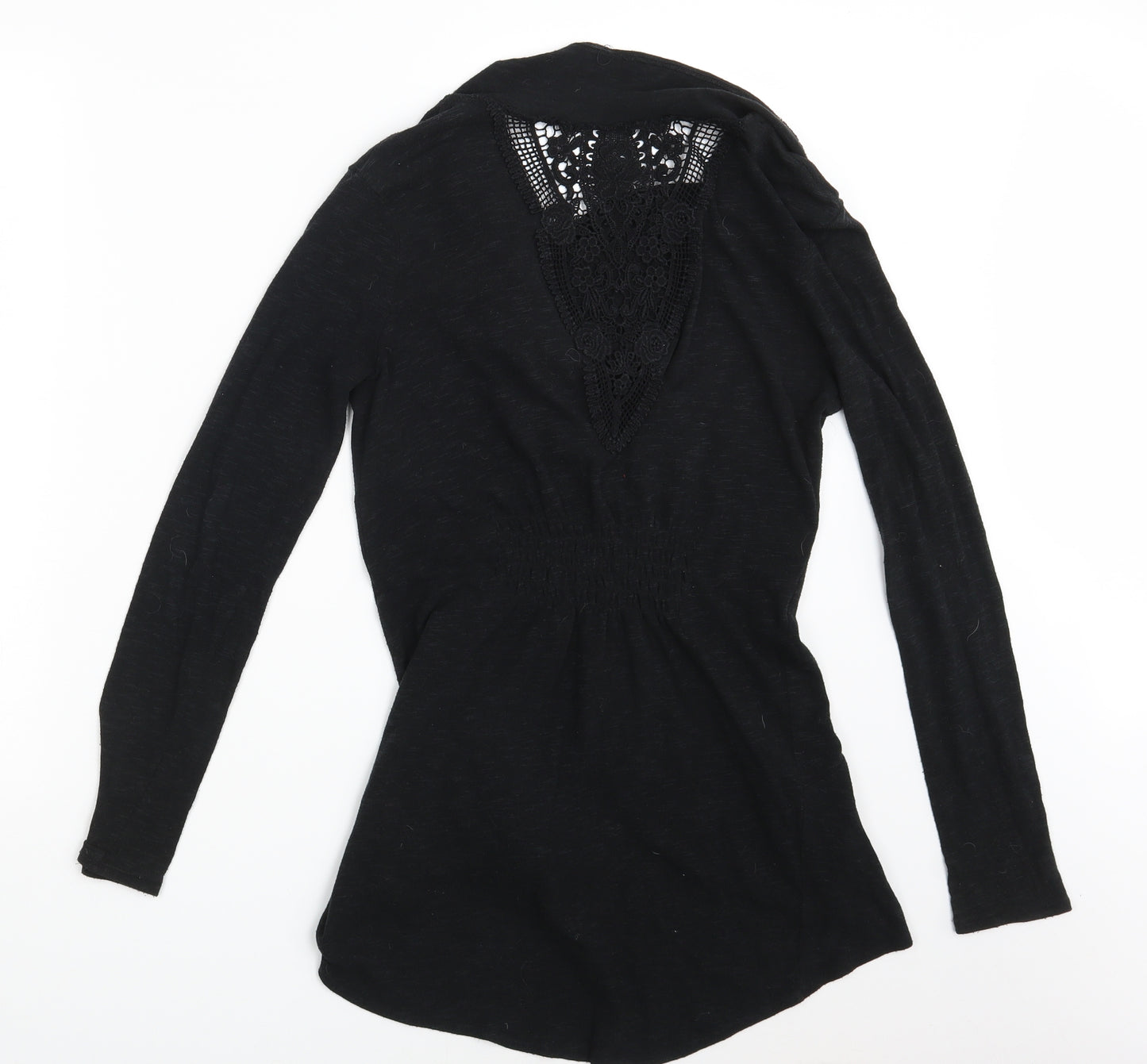 Eyeshadow Womens Black Floral  Cardigan Jumper Size M