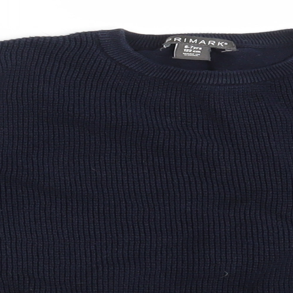 Primark Boys Blue   Pullover Jumper Size 6-7 Years