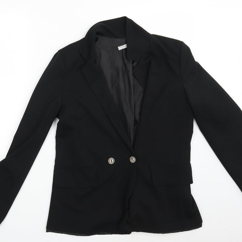 Made in Italy Womens Black   Jacket Blazer Size 12