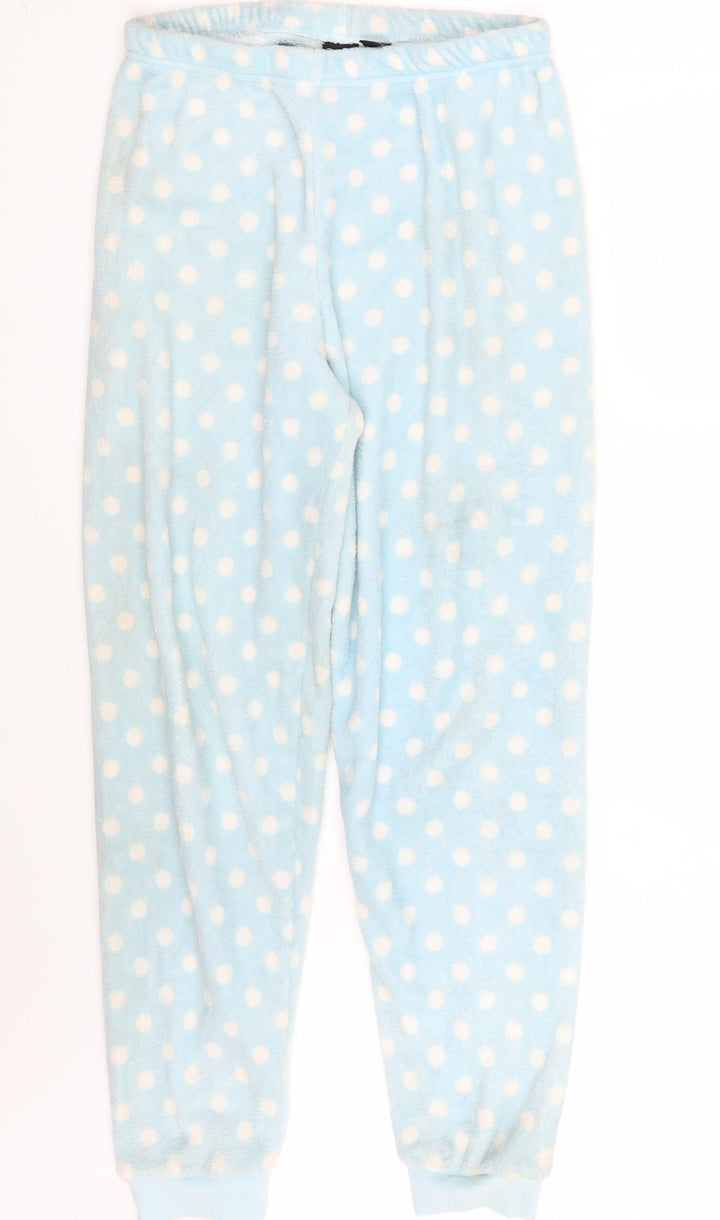Disney Womens Blue Polka Dot Jogger Trousers Size 10 L26 in