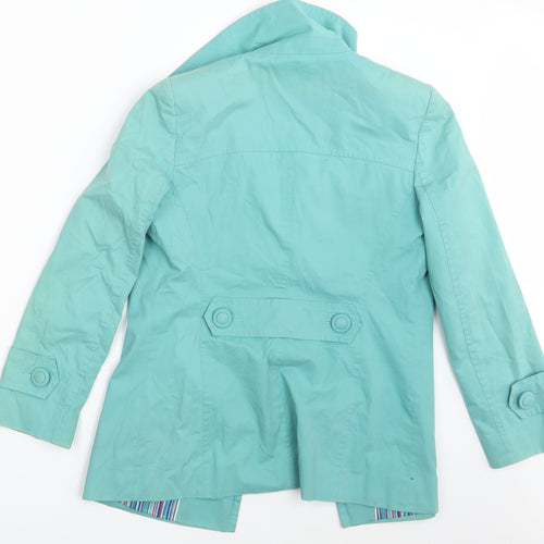Per Una Womens Green   Trench Coat Coat Size 8