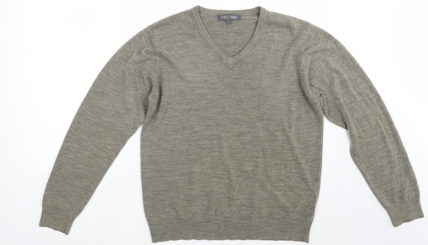 M&S Mens Grey   Pullover Sweatshirt Size L