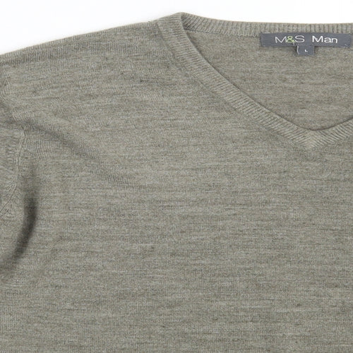M&S Mens Grey   Pullover Sweatshirt Size L