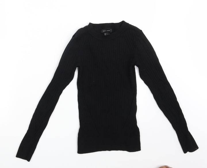 New Look Womens Black Pullover Jumper Size 6