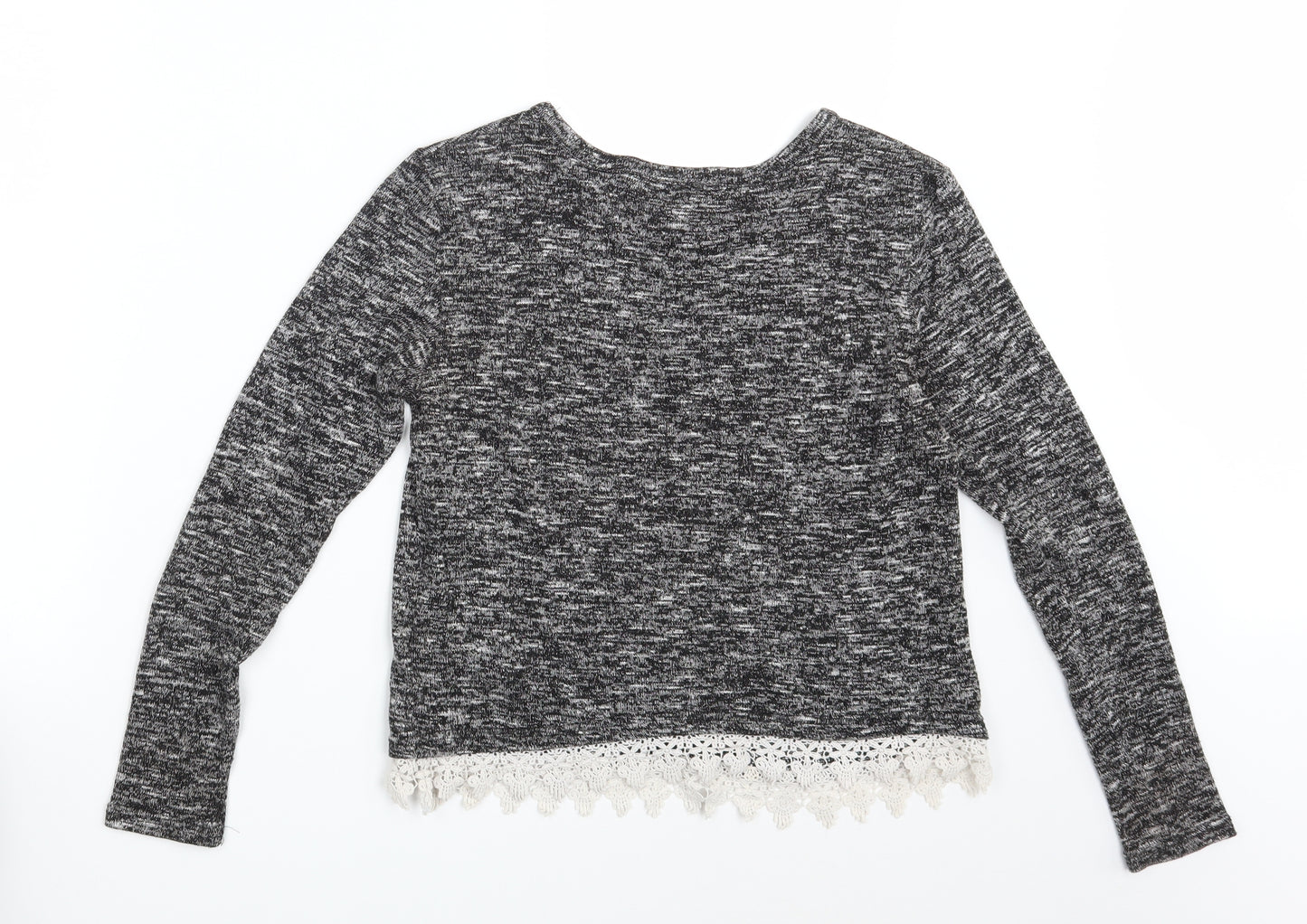 New Look Girls Black   Pullover Sweatshirt Size 12-13 Years
