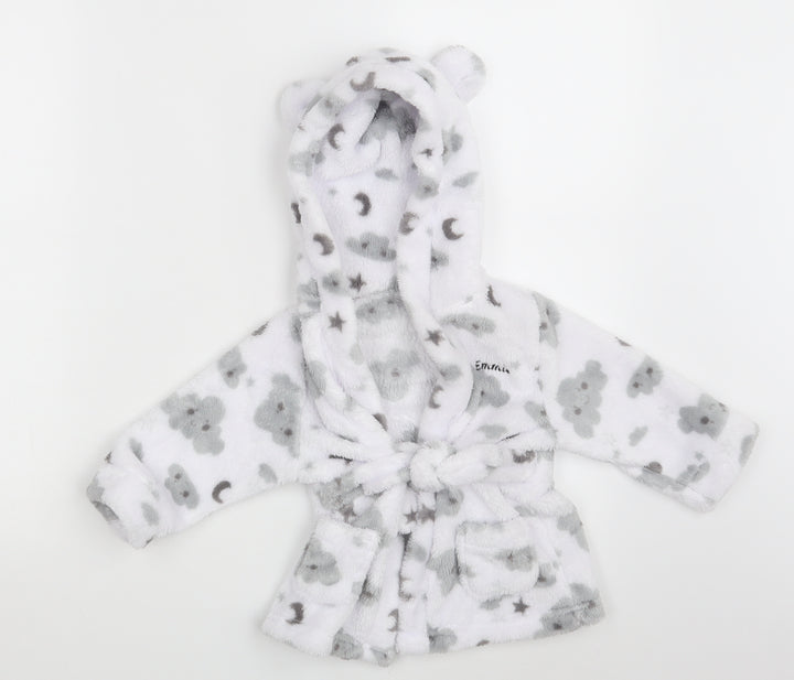 Studio Girls White Solid Babydoll Robe Size 6-9 Months - EMMIE