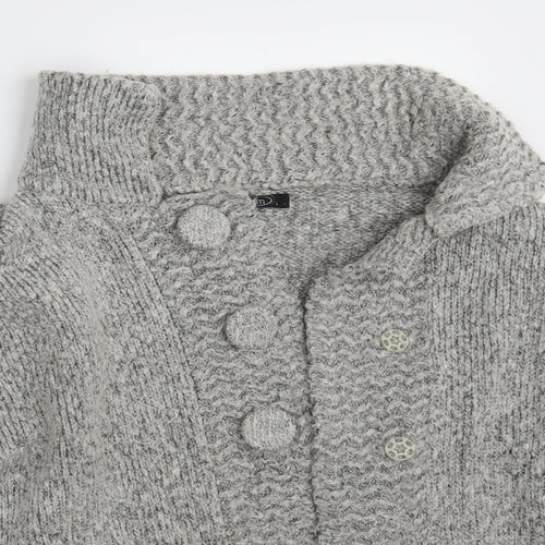 BM Womens Grey   Cardigan Jumper Size L