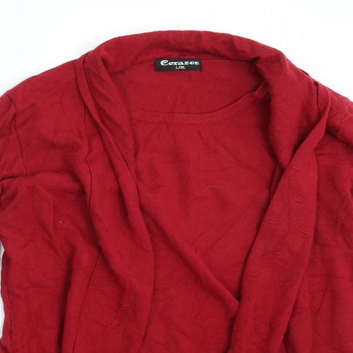 CORAZON Womens Red   Pullover Jumper Size L