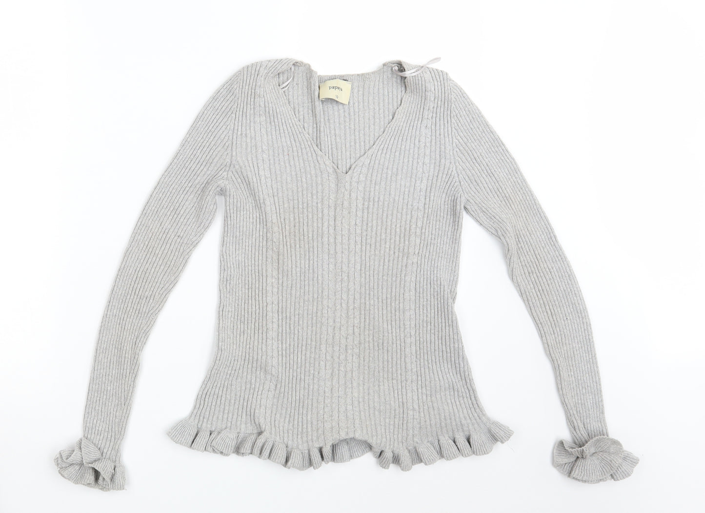 Papaya Womens Grey   Pullover Jumper Size 10