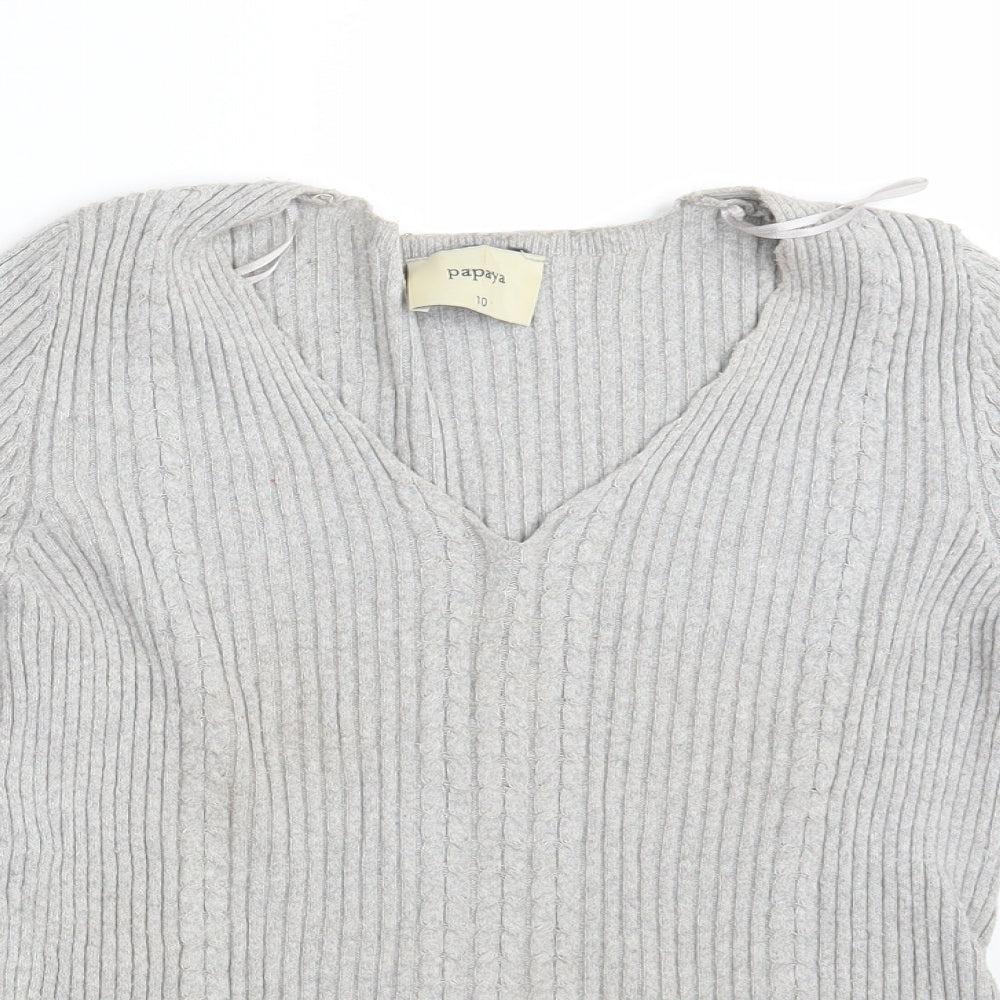 Papaya Womens Grey   Pullover Jumper Size 10