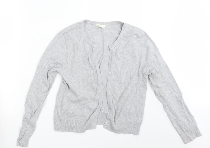 H&M Womens Grey   Cardigan Jumper Size M