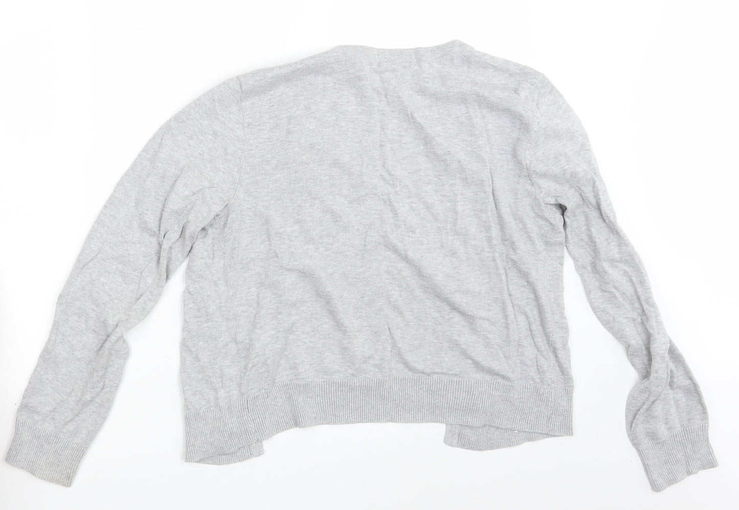 H&M Womens Grey   Cardigan Jumper Size M