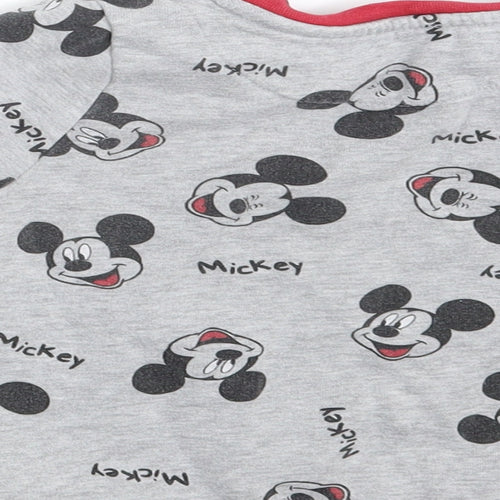 Mickey Mouse Boys Grey Animal Print  Pullover Jumper Size 2-3 Years  - Mickey Mouse