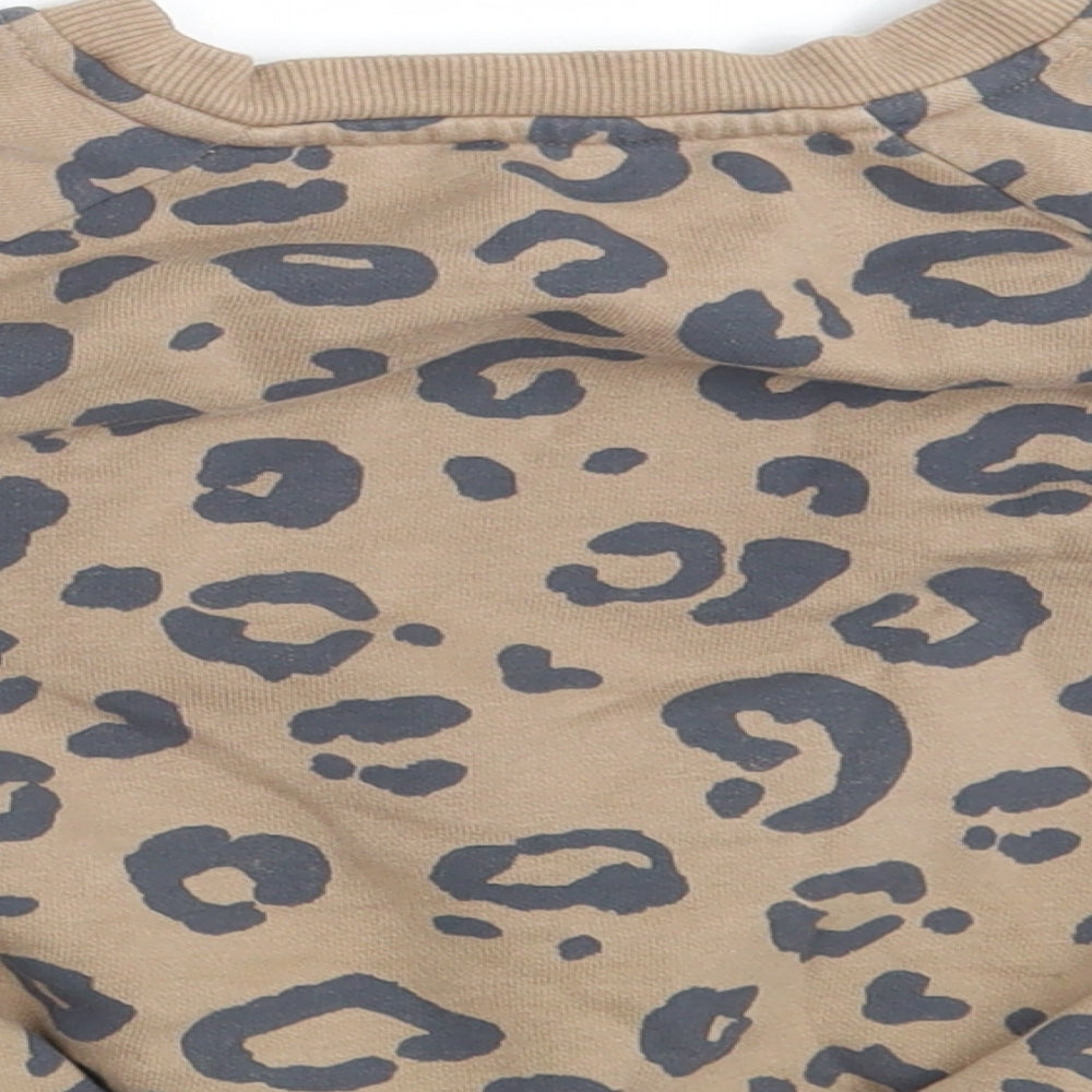 George Girls Brown Animal Print  Pullover Jumper Size 2-3 Years