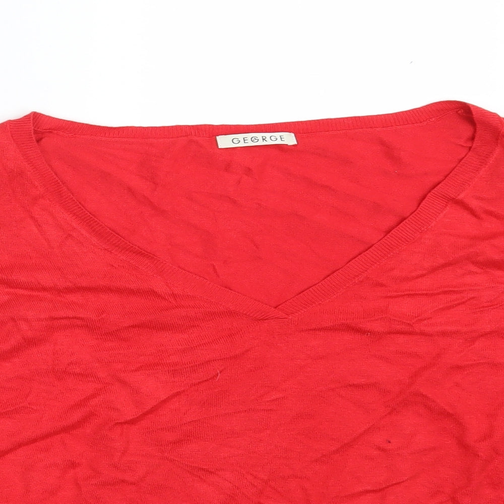 George Womens Red   Pullover Jumper Size 18