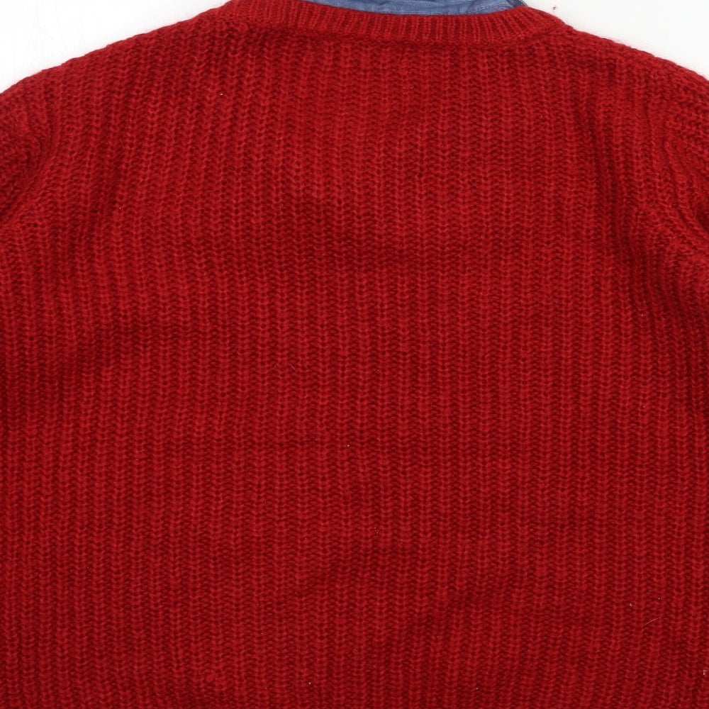 NEXT Womens Red  Knit Pullover Jumper Size 12