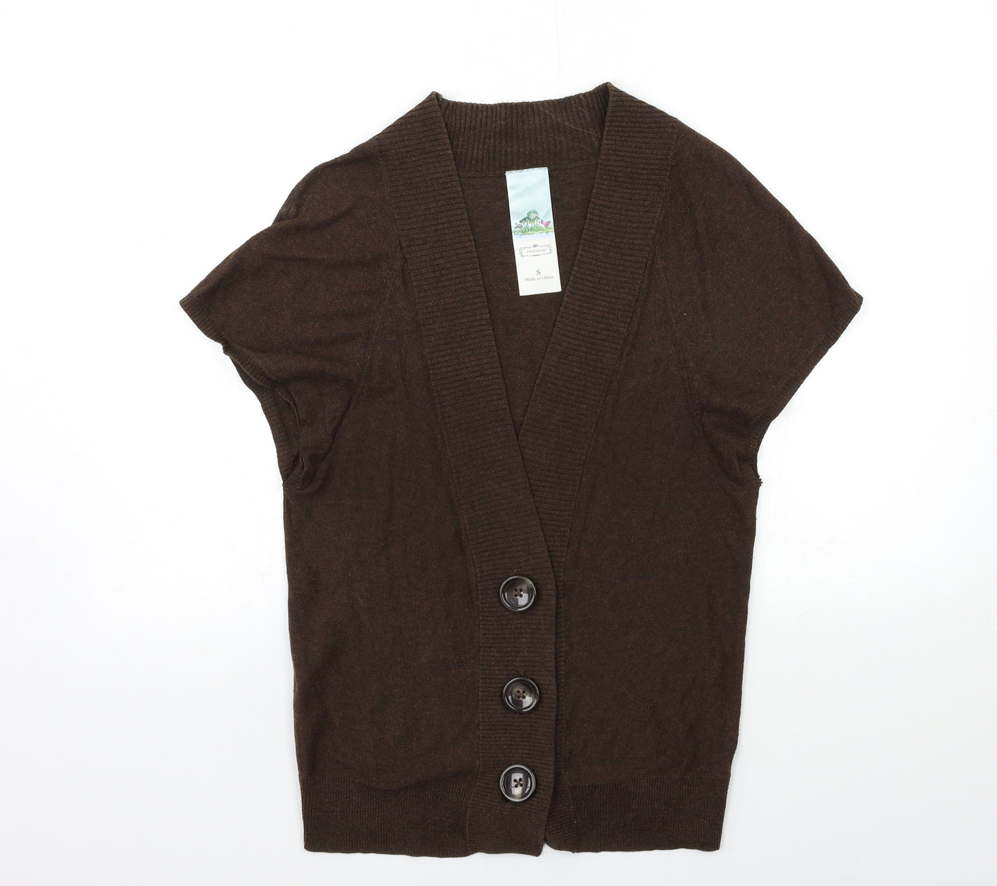 APH ORISM Womens Brown  Knit Cardigan Jumper Size S