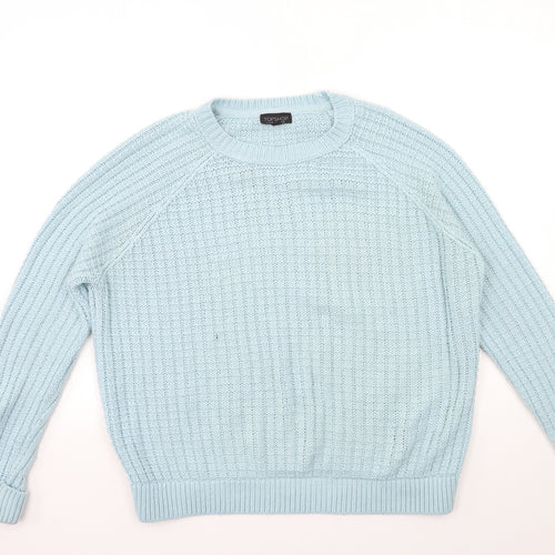 Topshop Womens Blue  Knit Pullover Jumper Size 12