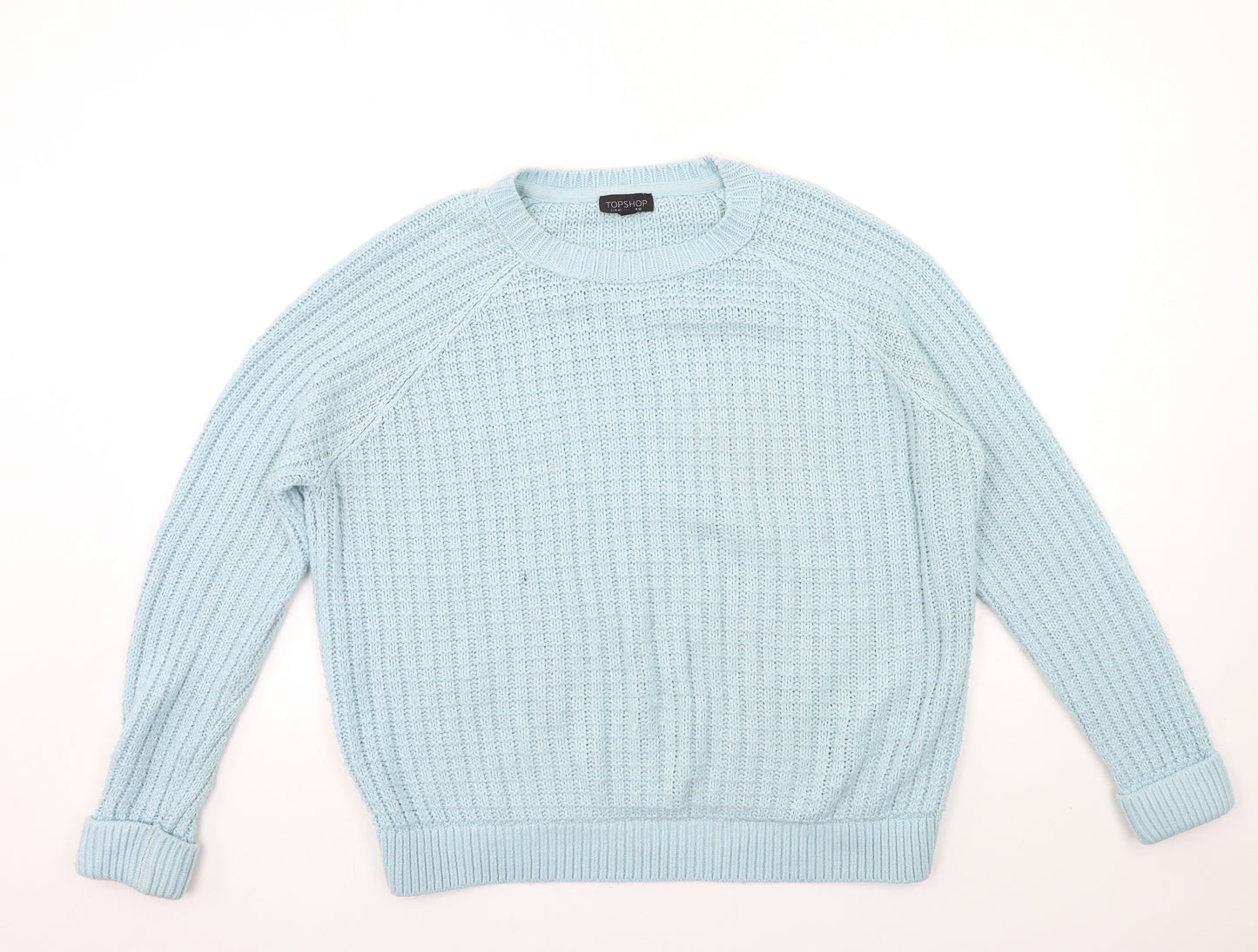 Topshop Womens Blue  Knit Pullover Jumper Size 12