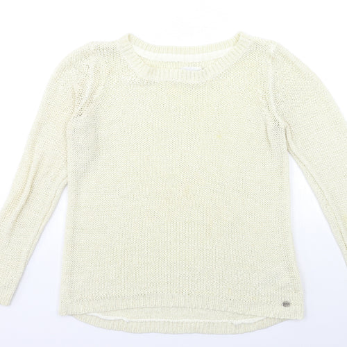 Only Womens Beige  Knit Pullover Jumper Size L