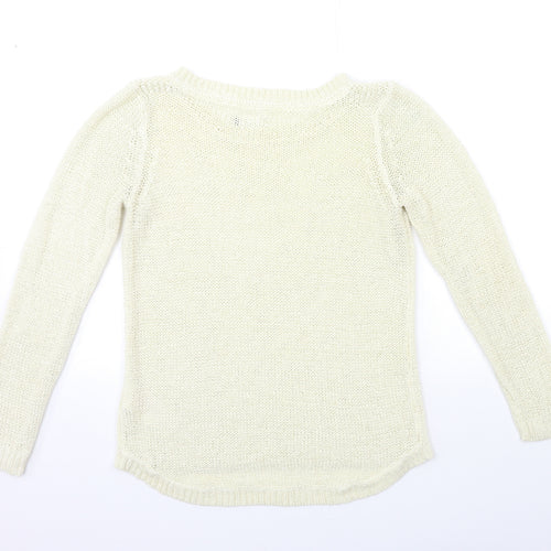 Only Womens Beige  Knit Pullover Jumper Size L