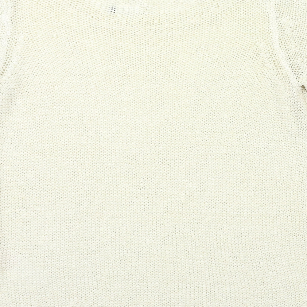 Only Womens Beige  Knit Pullover Jumper Size L