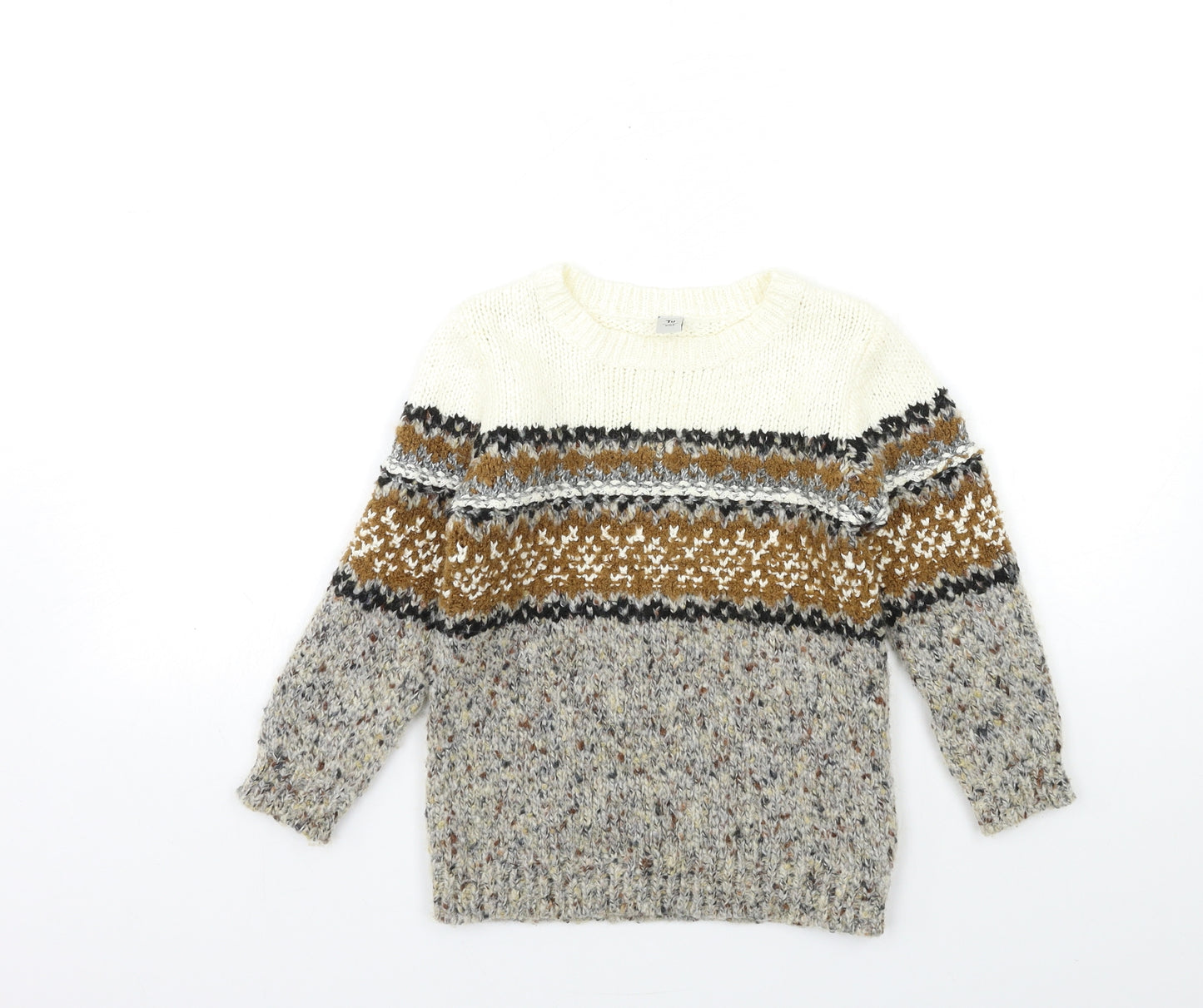 TU Boys Beige  Knit Pullover Jumper Size 4-5 Years