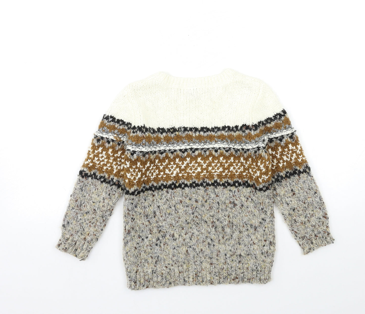 TU Boys Beige  Knit Pullover Jumper Size 4-5 Years
