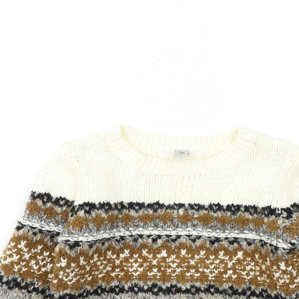 TU Boys Beige  Knit Pullover Jumper Size 4-5 Years