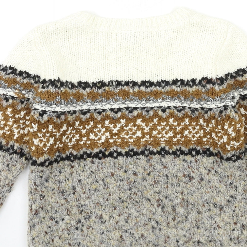 TU Boys Beige  Knit Pullover Jumper Size 4-5 Years