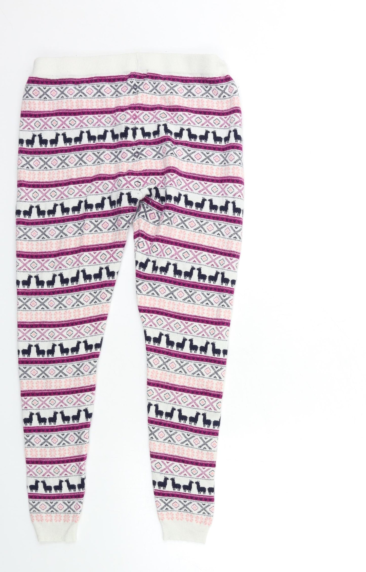 Primark Womens Purple Striped Knit Top Pyjama Pants Size 12
