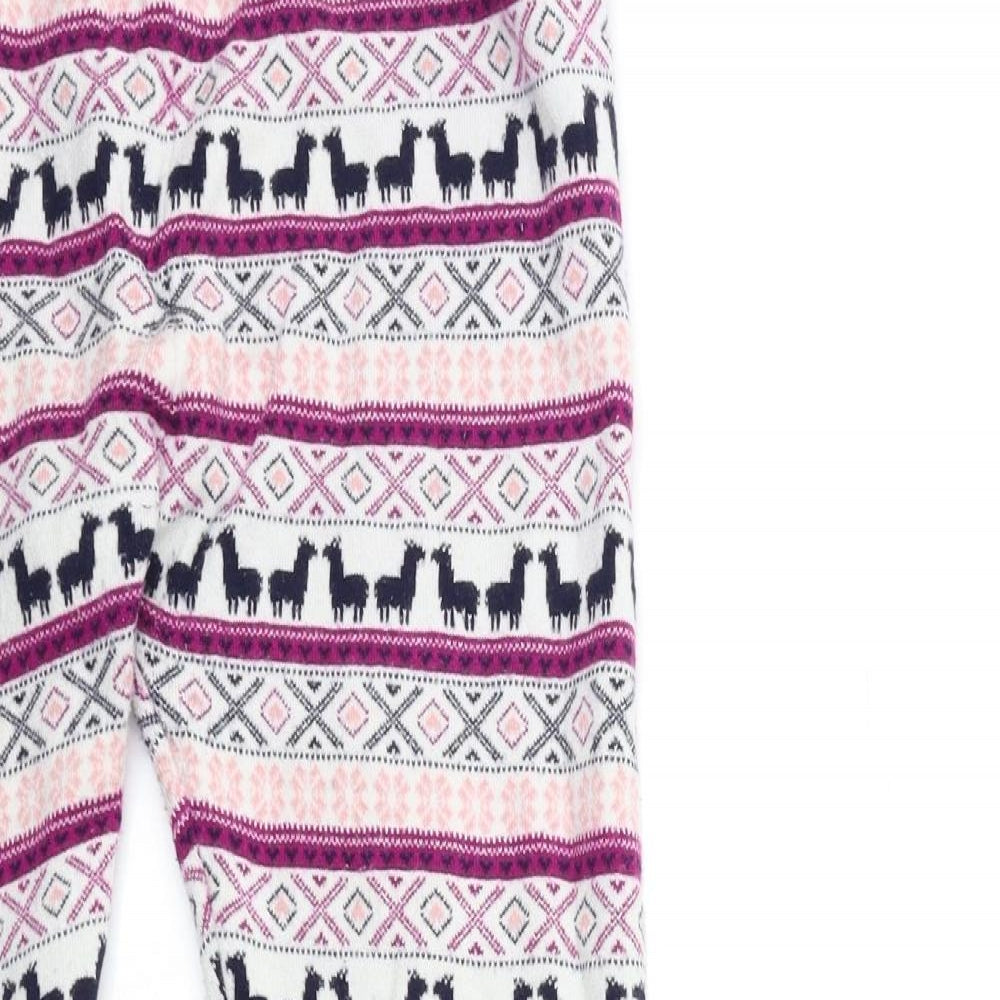 Primark Womens Purple Striped Knit Top Pyjama Pants Size 12