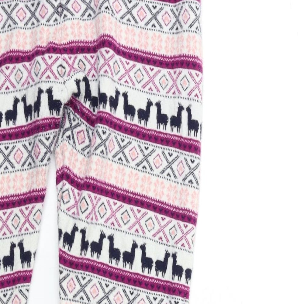 Primark Womens Purple Striped Knit Top Pyjama Pants Size 12