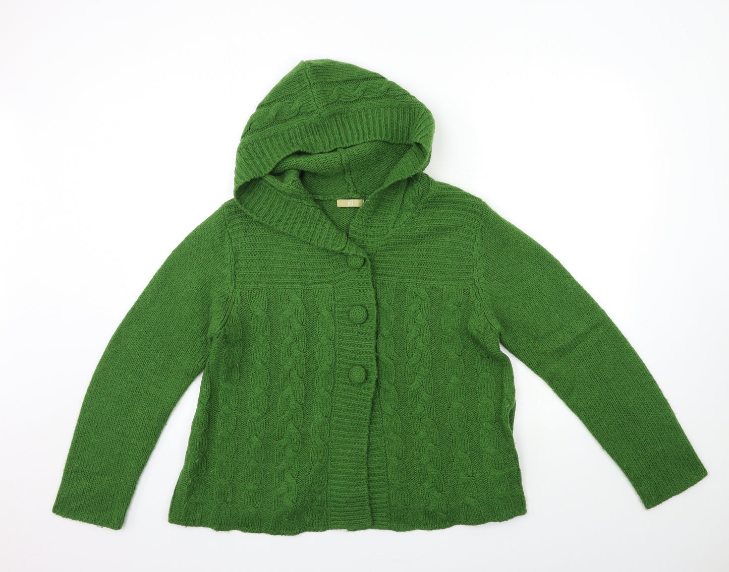 TU Womens Green  Knit Cardigan Jumper Size 18