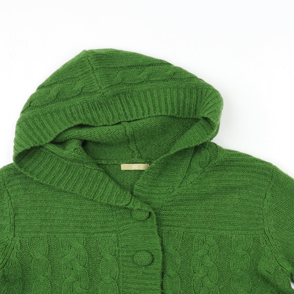 TU Womens Green  Knit Cardigan Jumper Size 18