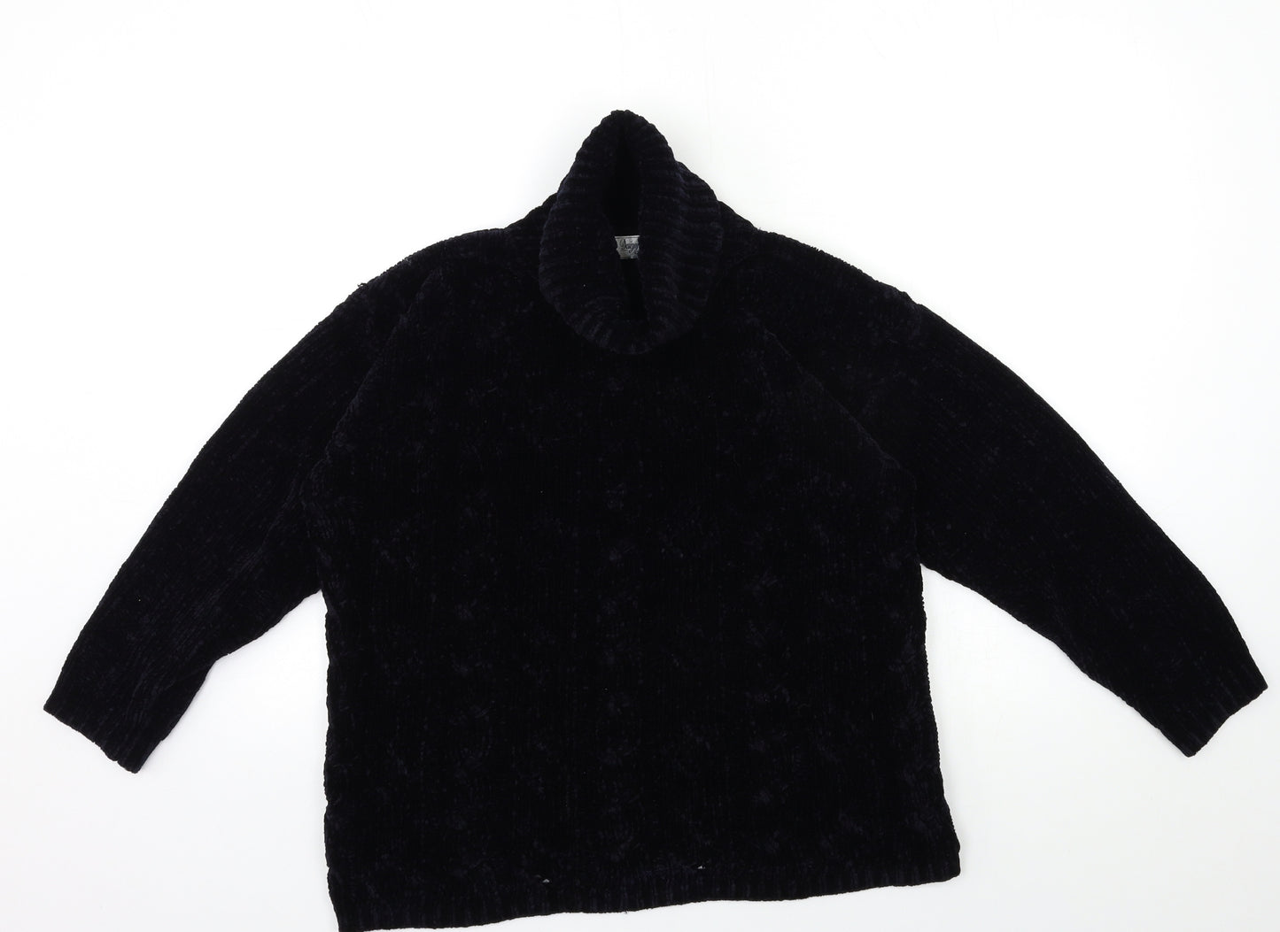 Design Essentials Womens Black  Knit Pullover Jumper Size S