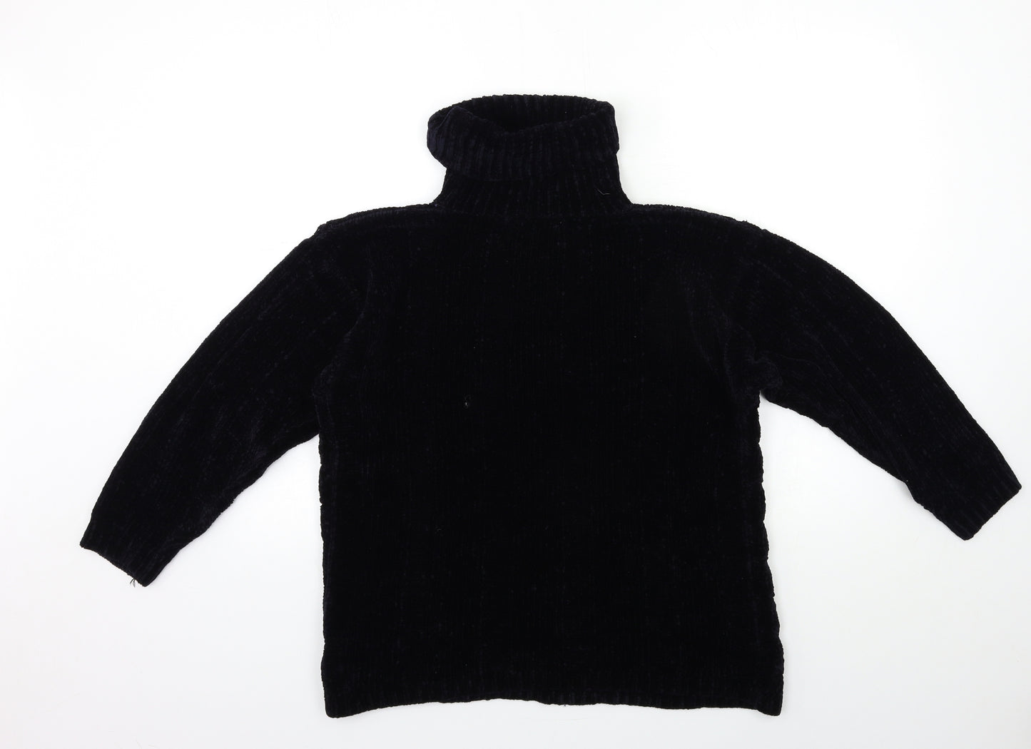 Design Essentials Womens Black  Knit Pullover Jumper Size S