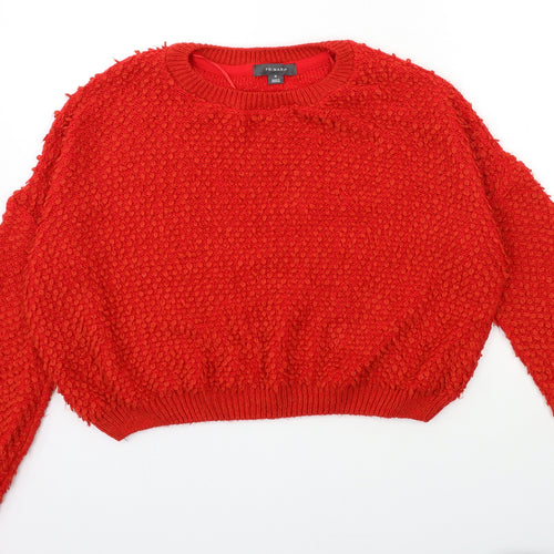 Primark Womens Red  Knit Pullover Jumper Size M