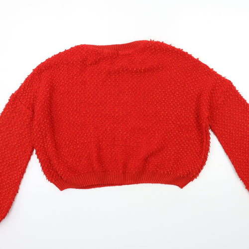 Primark Womens Red  Knit Pullover Jumper Size M