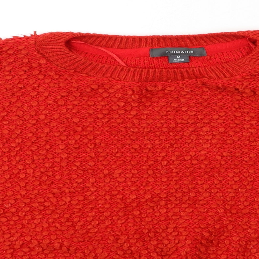 Primark Womens Red  Knit Pullover Jumper Size M