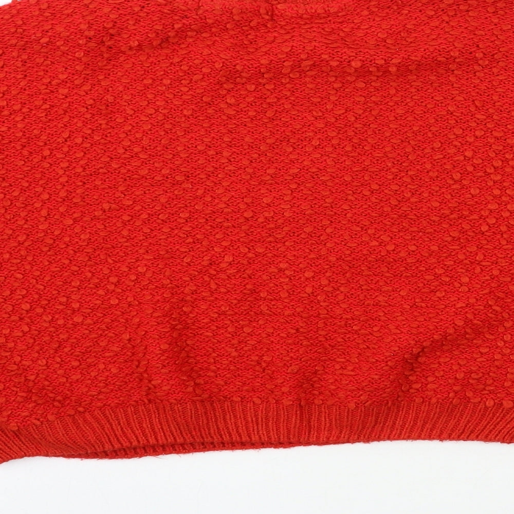 Primark Womens Red  Knit Pullover Jumper Size M
