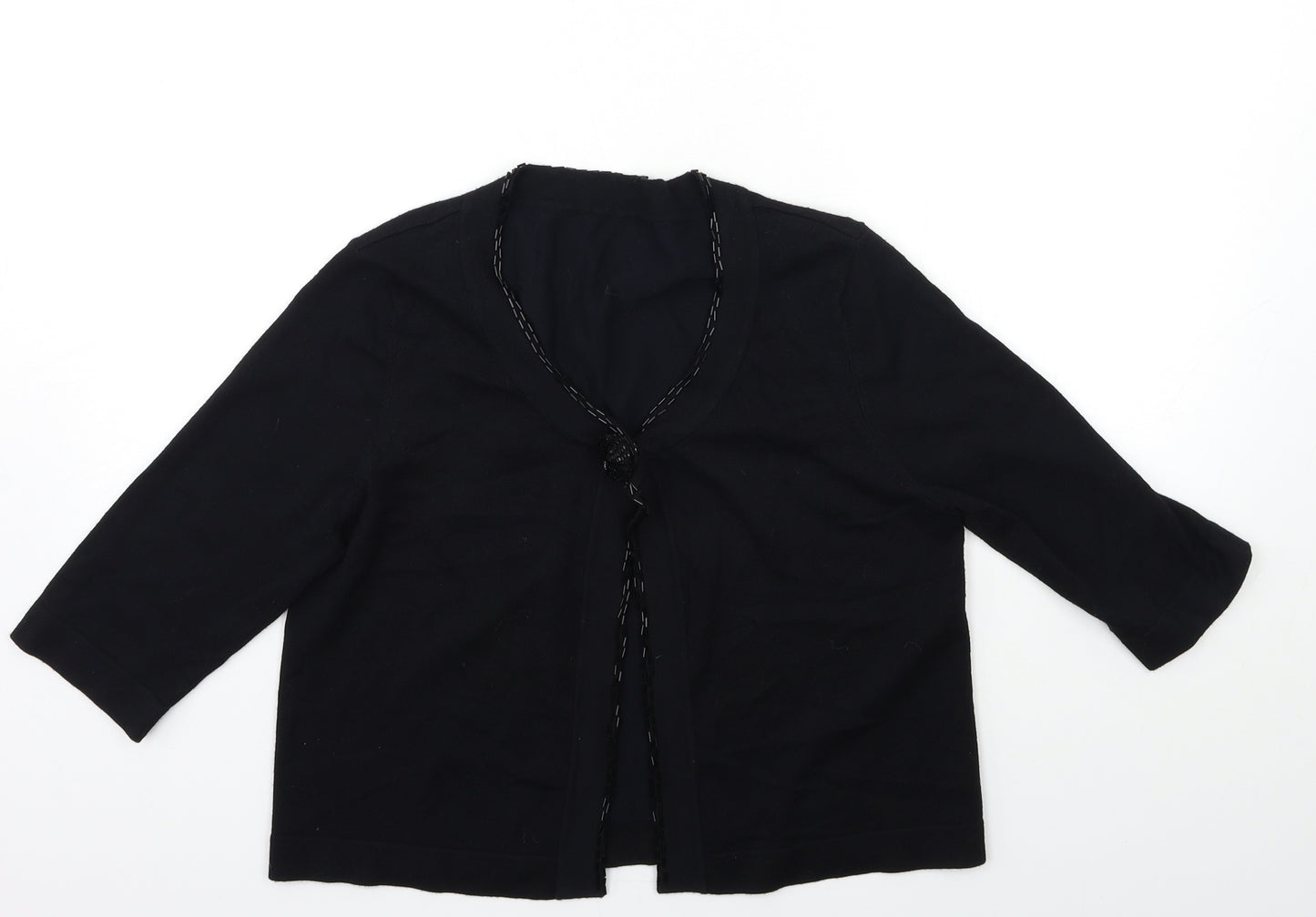 George Womens Black  Knit Cardigan Jumper Size 14