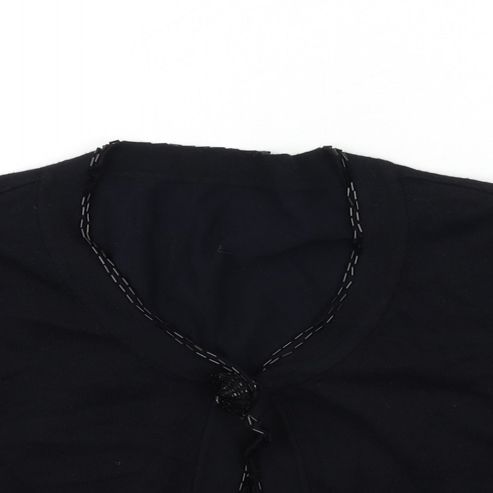 George Womens Black  Knit Cardigan Jumper Size 14
