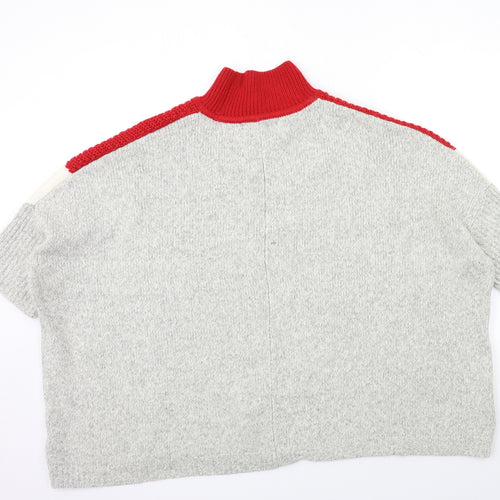 Marks and Spencer Womens Red Striped Knit Pullover Jumper Size M