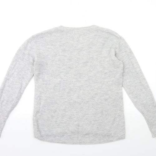 H&M Womens Grey  Knit Pullover Jumper Size M