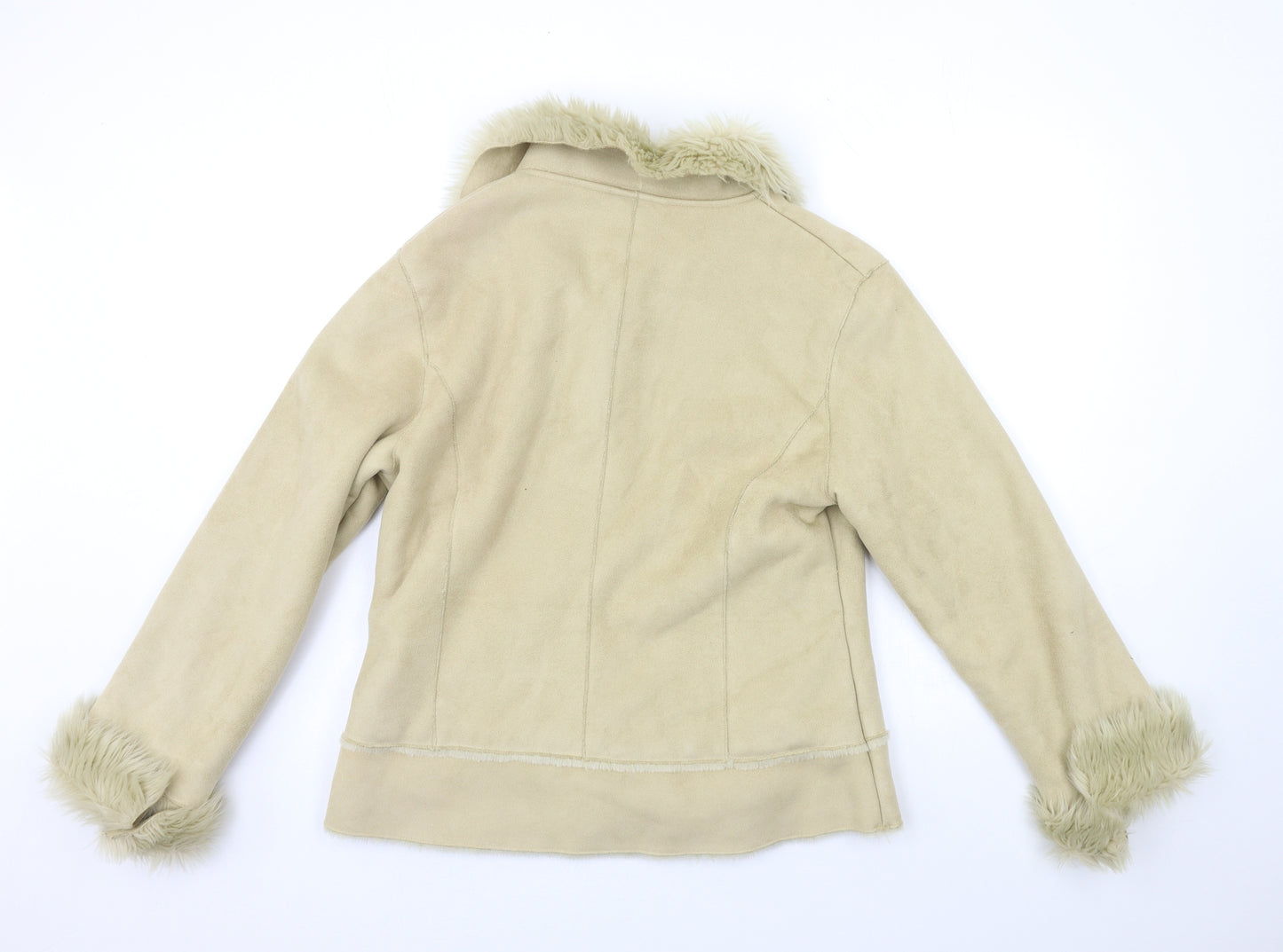 Papaya Womens Beige   Overcoat Coat Size 14