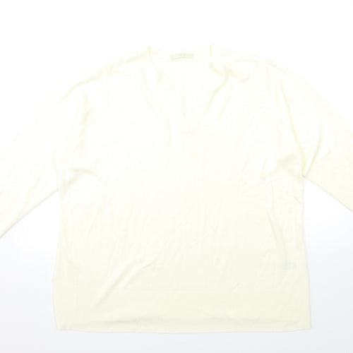Marks and Spencer Womens White  Knit Pullover Jumper Size 20