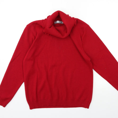 Pure & natural Womens Red  Knit Pullover Jumper Size M