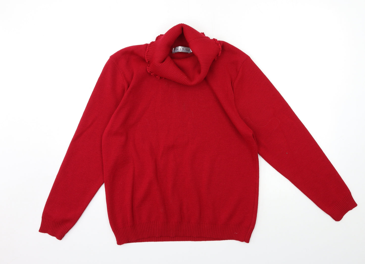 Pure & natural Womens Red  Knit Pullover Jumper Size M